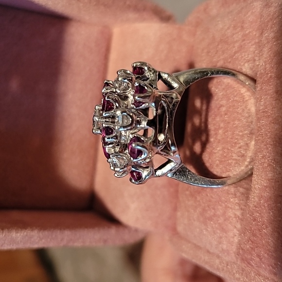 14k vintage ring with diamonds and ruby - Picture 5 of 9